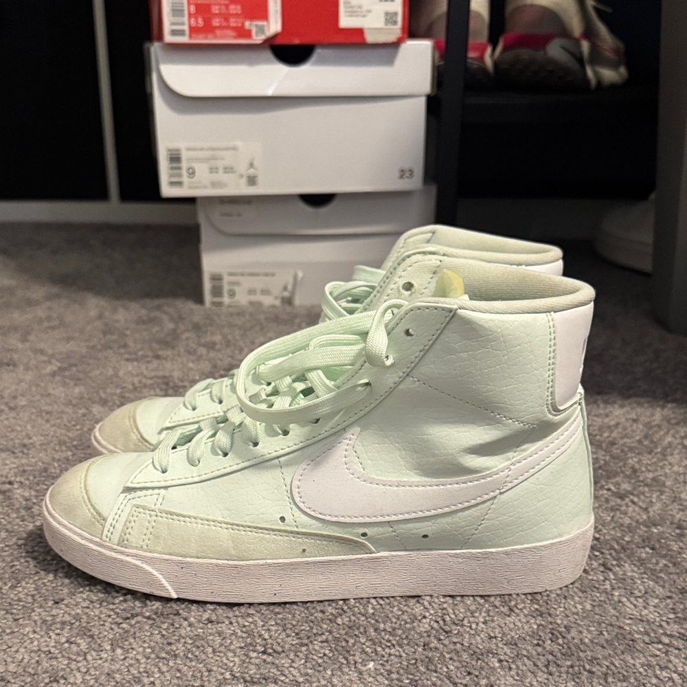 Mint Green Nike blazers